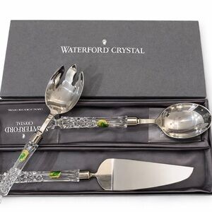 Waterford Crystal Cake Server & Serving Spoon Set | New in Box